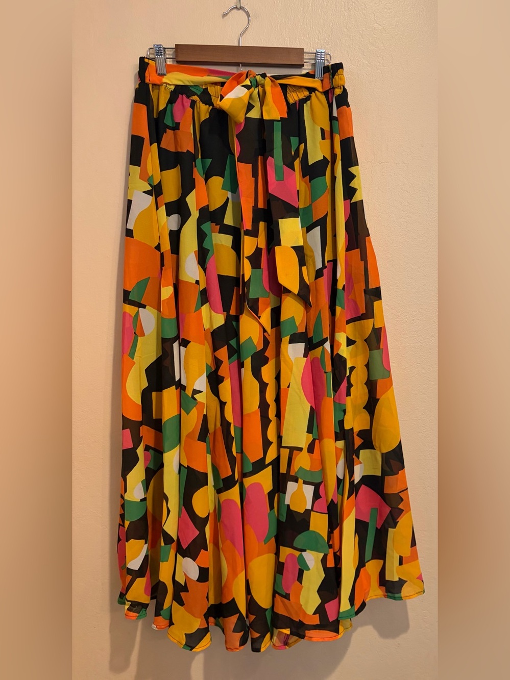 Live 4 Truth Bold Geometric Maxi Skirt, Flowy, African American Beauty, Size M
